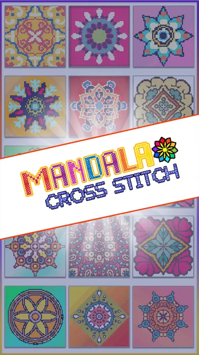 Mandala Cross Stitch Coloring应用截图