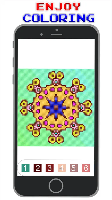 Mandala Cross Stitch Coloring应用截图