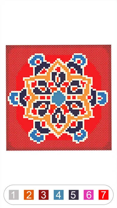 Mandala Cross Stitch Coloring应用截图