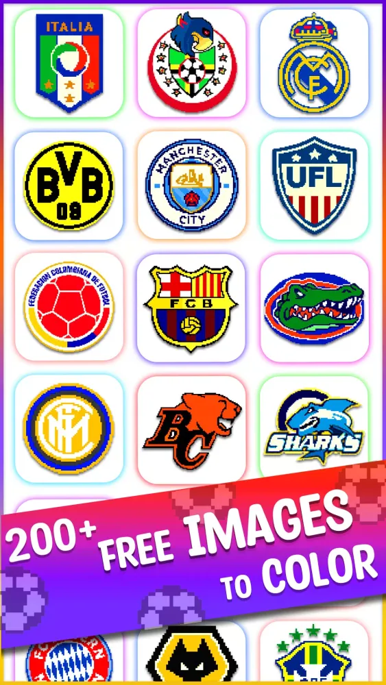 Football Logo Pixel Art Screenshots