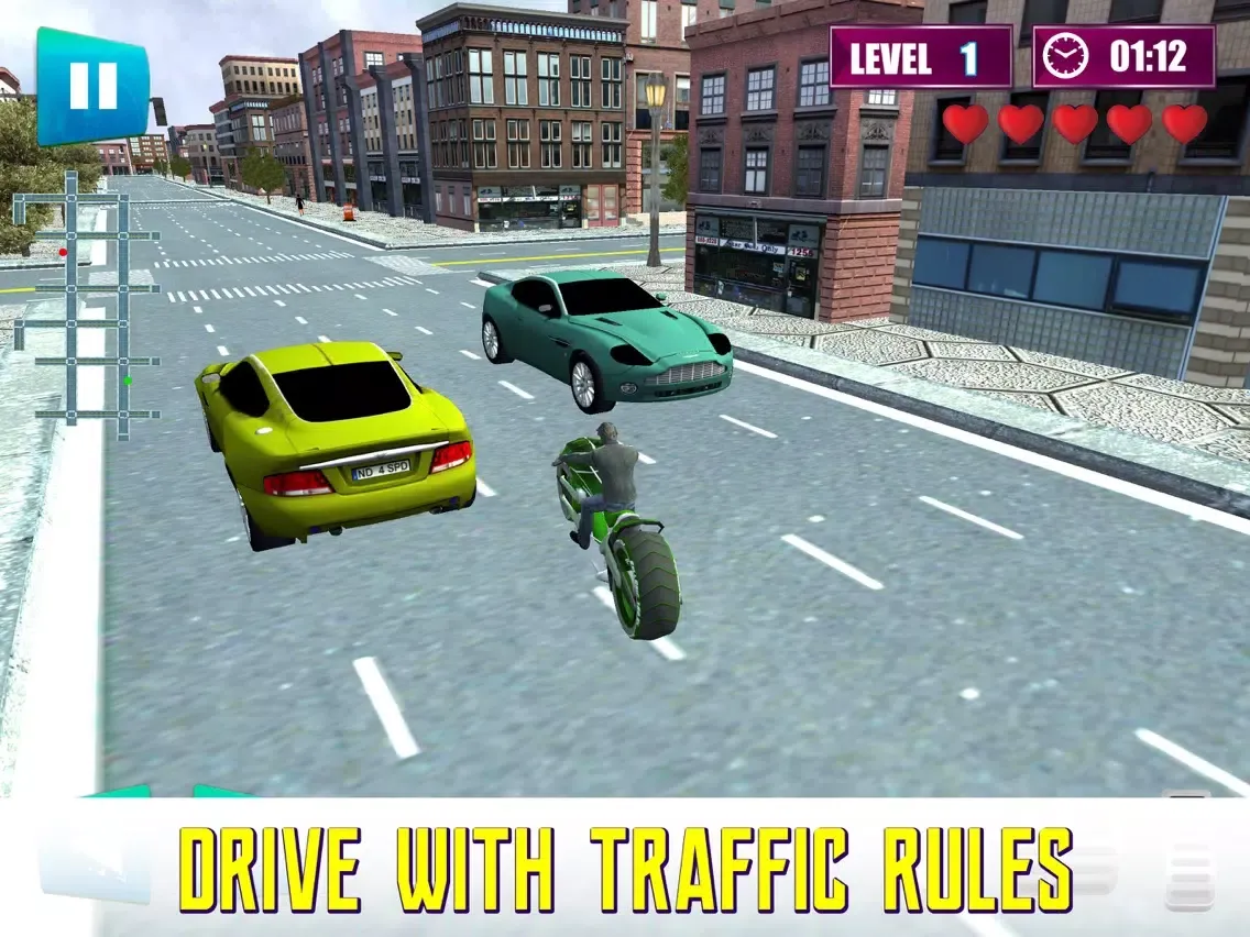 Zrzuty ekranu Futuristic Bike Racing Real 3D Parking Simulator iPad 