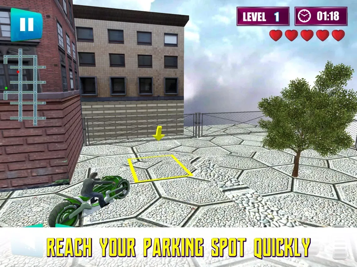 Zrzuty ekranu Futuristic Bike Racing Real 3D Parking Simulator iPad 