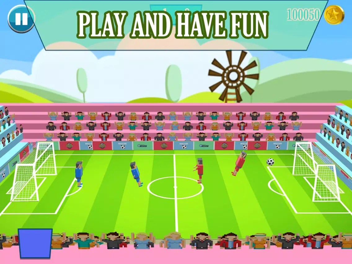 ภาพหน้าจอของ Soccer Physics 3D Cubic Block Party Football Sport iPad 