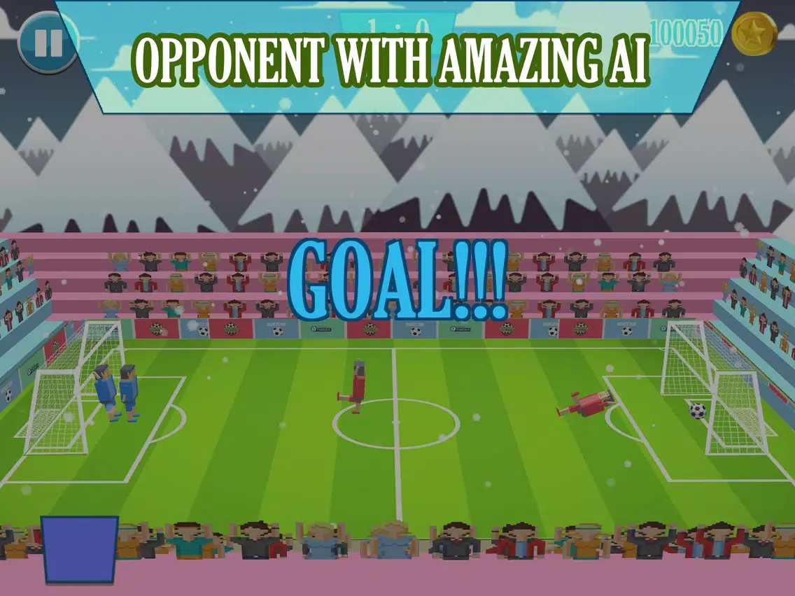 ภาพหน้าจอของ Soccer Physics 3D Cubic Block Party Football Sport iPad 