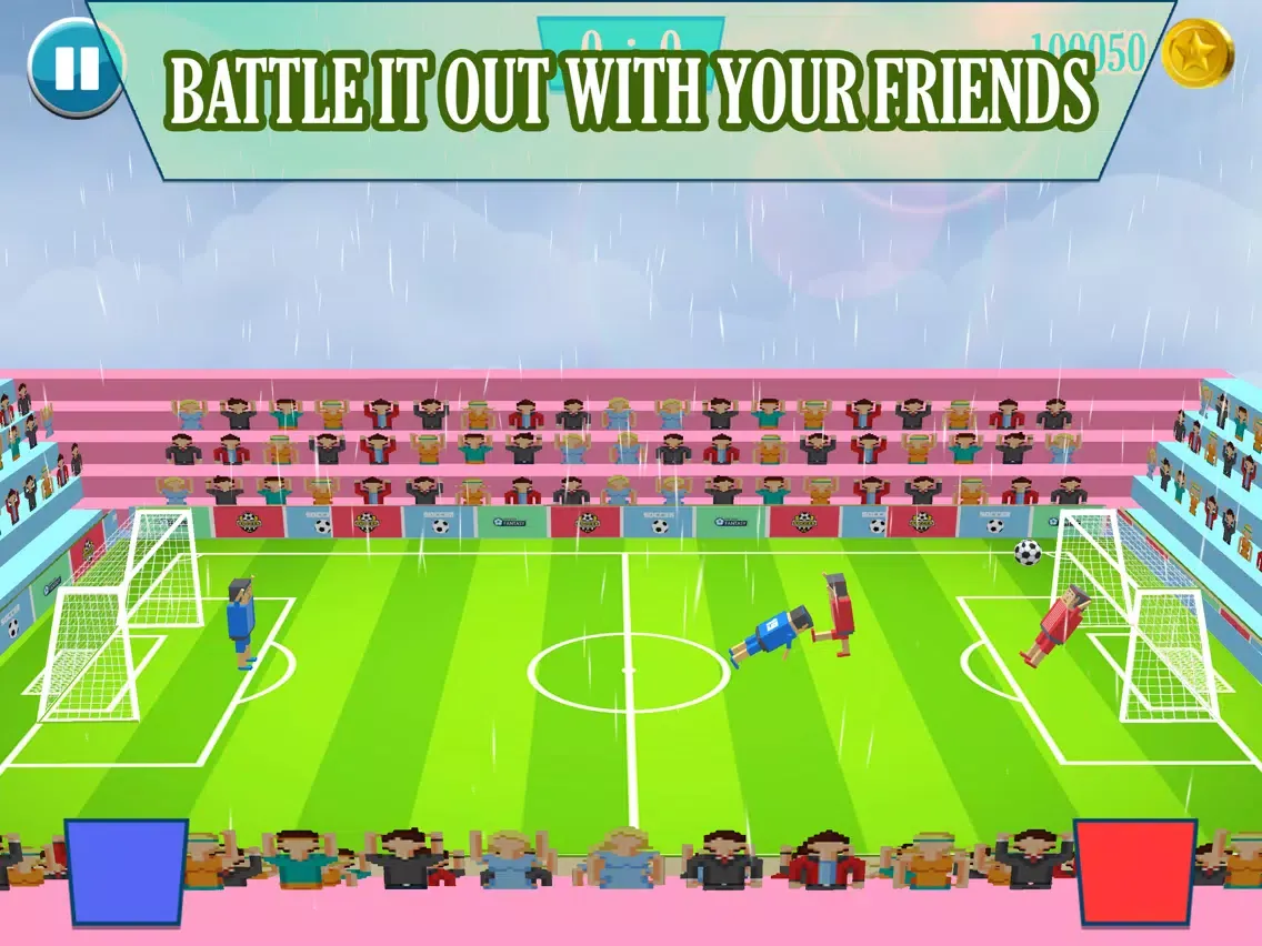 ภาพหน้าจอของ Soccer Physics 3D Cubic Block Party Football Sport iPad 