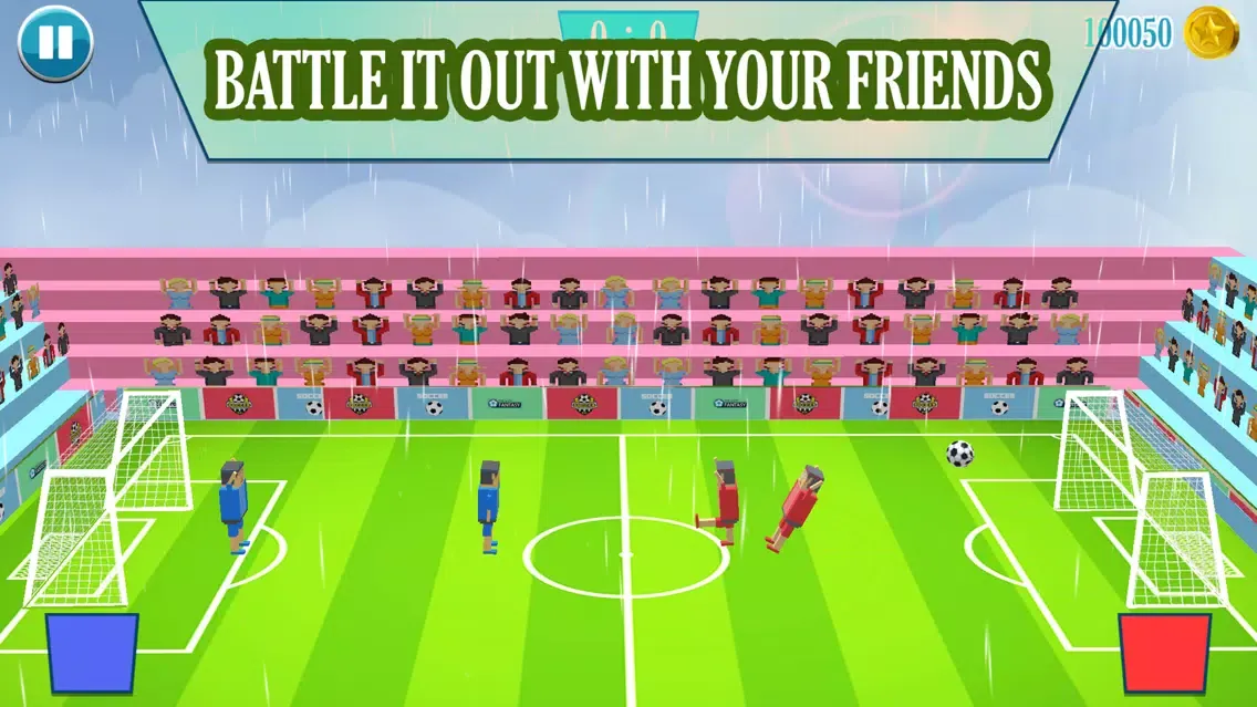 ภาพหน้าจอของ Soccer Physics 3D Cubic Block Party Football Sport