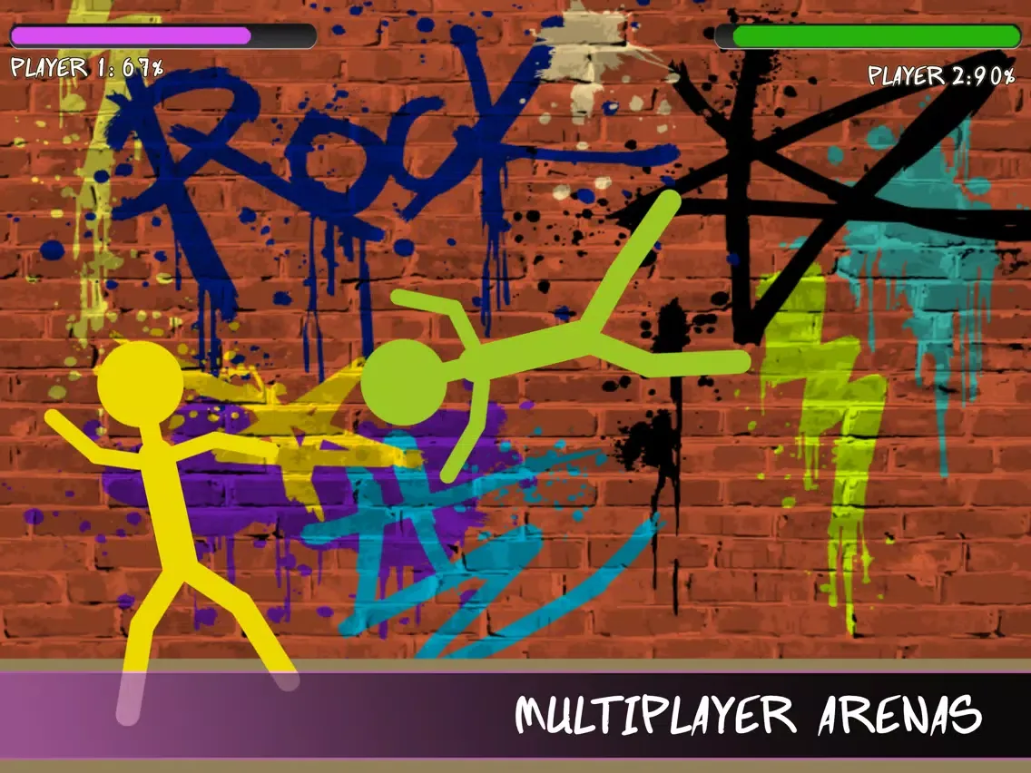 Tangkapan layar Stickman Street Fighting-Ragdoll Kungfu Warriors iPad 