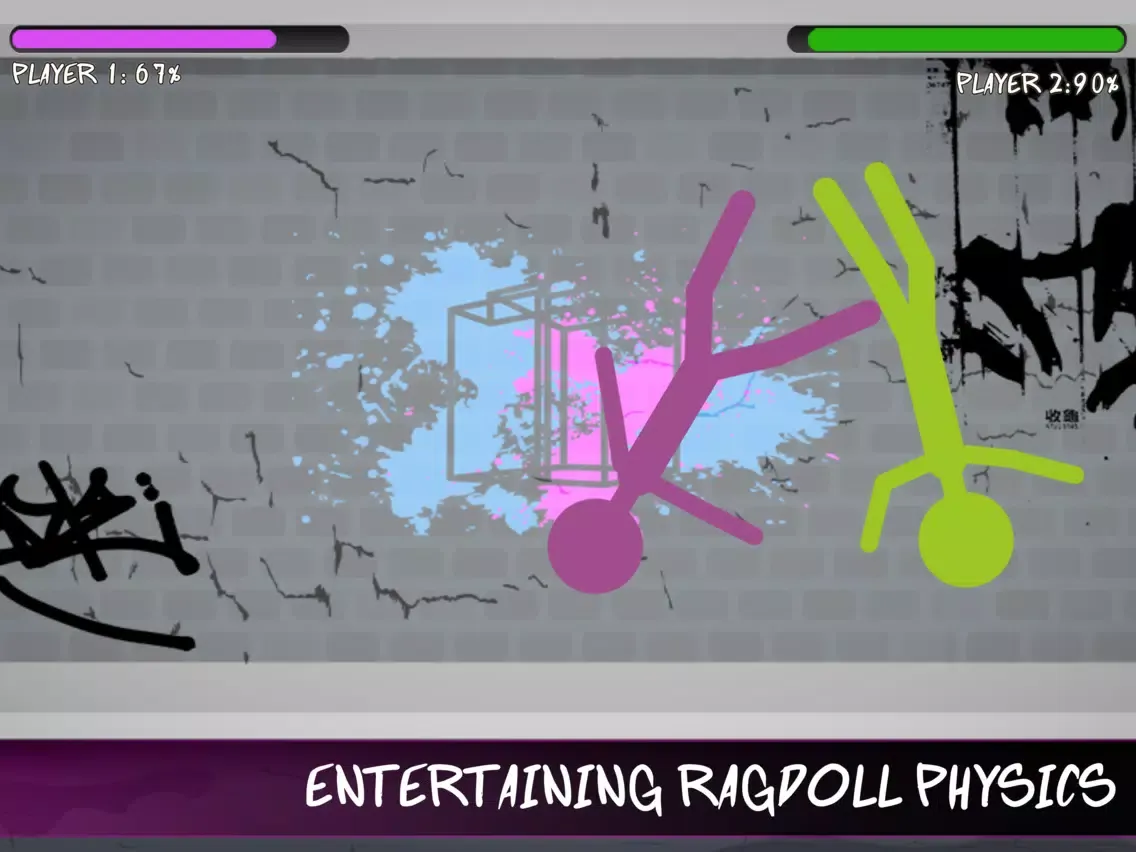 Tangkapan layar Stickman Street Fighting-Ragdoll Kungfu Warriors iPad 