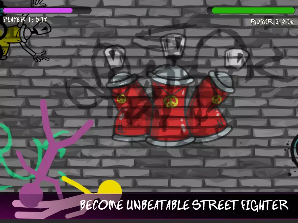 Tangkapan layar Stickman Street Fighting-Ragdoll Kungfu Warriors iPad 