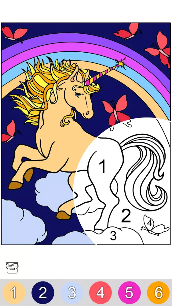 Unicorn Glitter Coloring Pages Screenshots