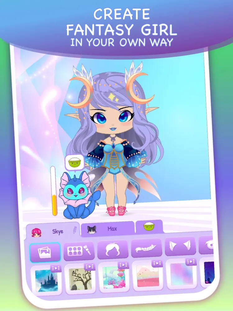 Tangkapan layar Fantasy Dress Up Avatar Maker