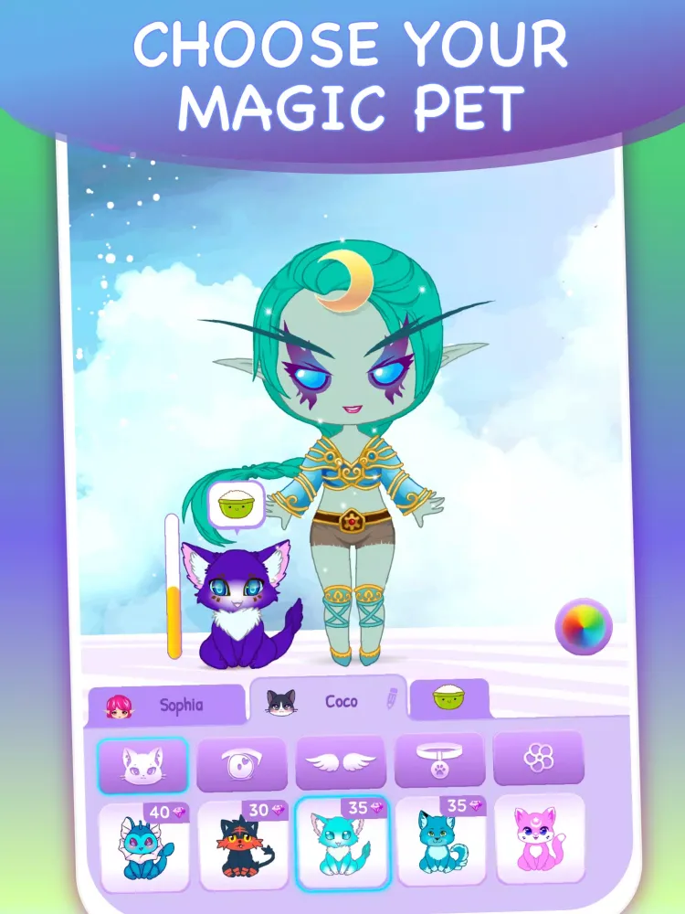 Tangkapan layar Fantasy Dress Up Avatar Maker