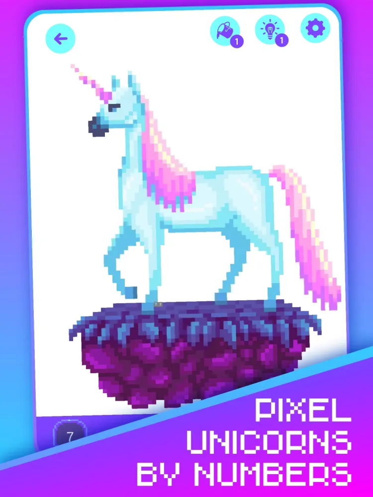 تصاویر Pixel Unicorns Coloring Book