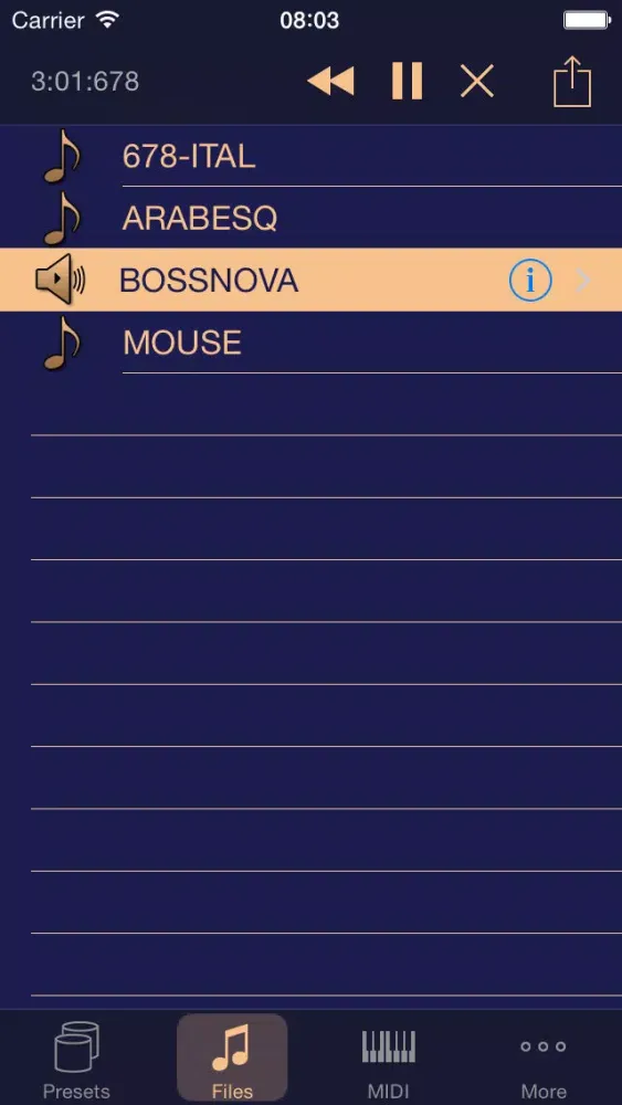 Zrzuty ekranu IPlayMIDI