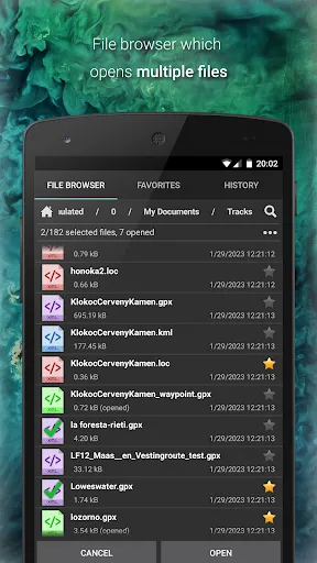 Captures d'écran de GPX Viewer