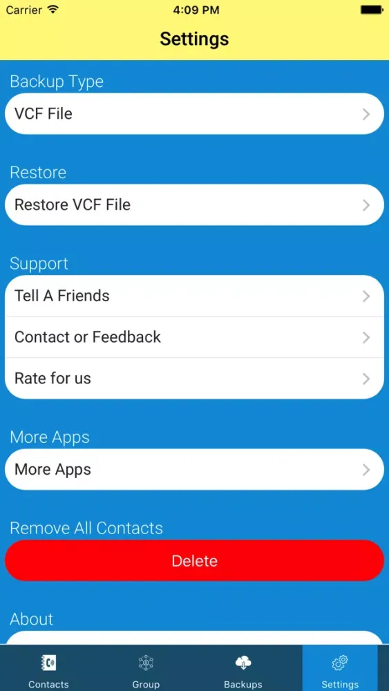 Contacts Backup-delete & merge duplicate contacts スクリーンショット