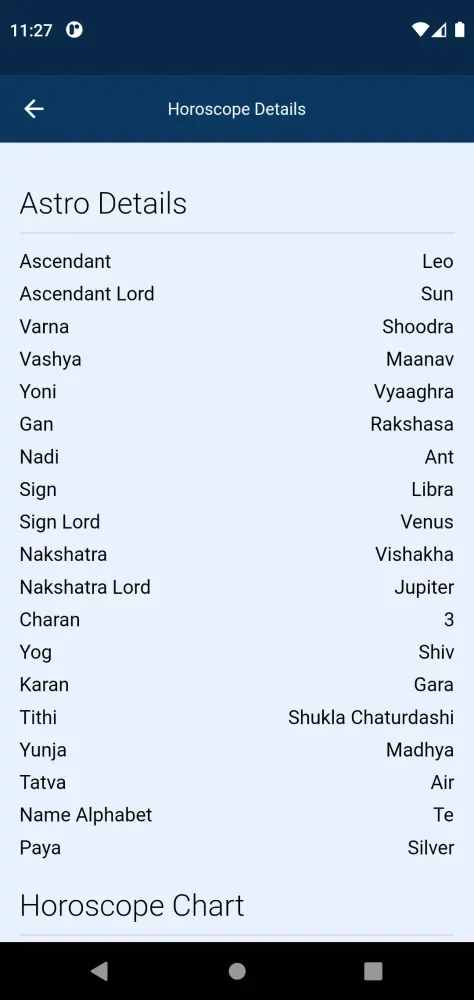 Vedic Astro Info Screenshots