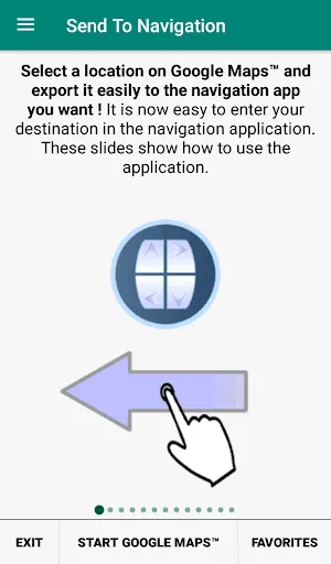 Tangkapan layar Send to Navigation