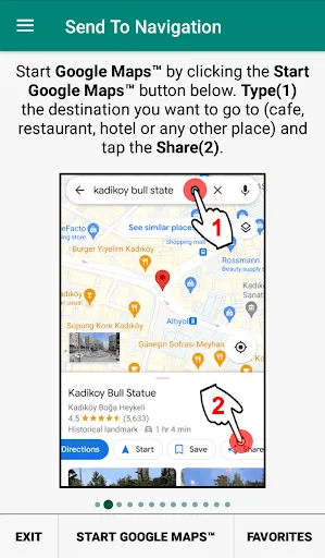 Tangkapan layar Send to Navigation