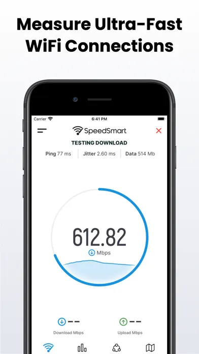 Tangkapan layar Speed Test SpeedSmart Internet