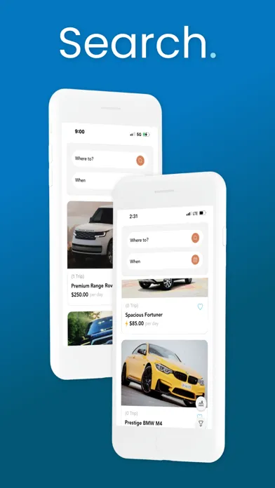 Capturas de tela do Veekle Car Rentals