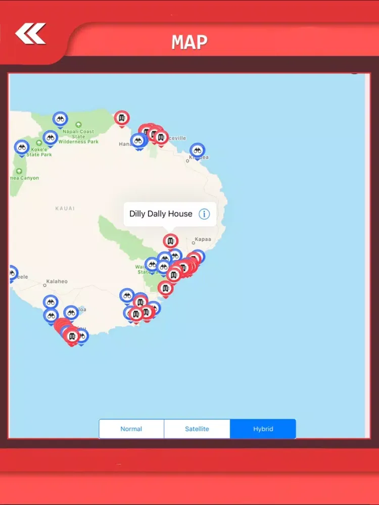 Kauai Island Tourism Guide iPad 应用截图
