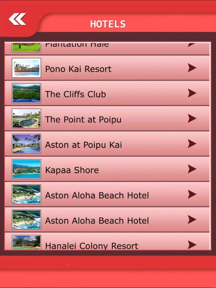 Kauai Island Tourism Guide iPad 应用截图