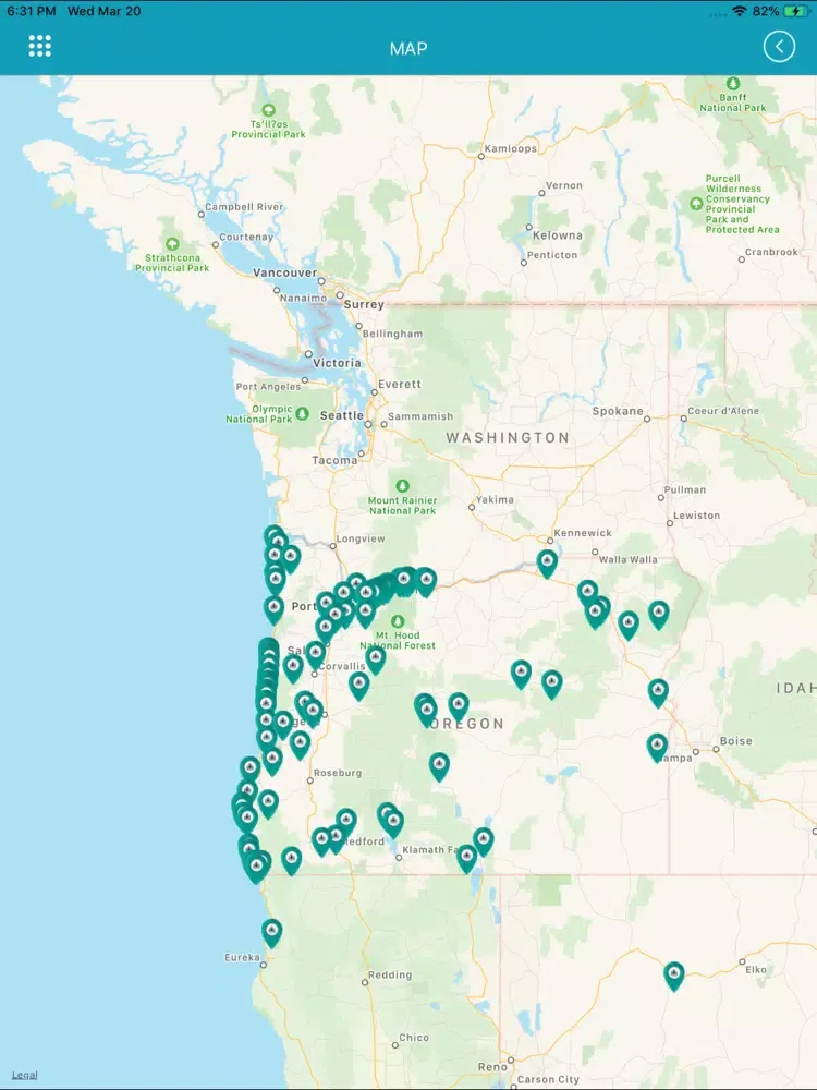 Oregon State Park iPad  স্ক্রিনশট