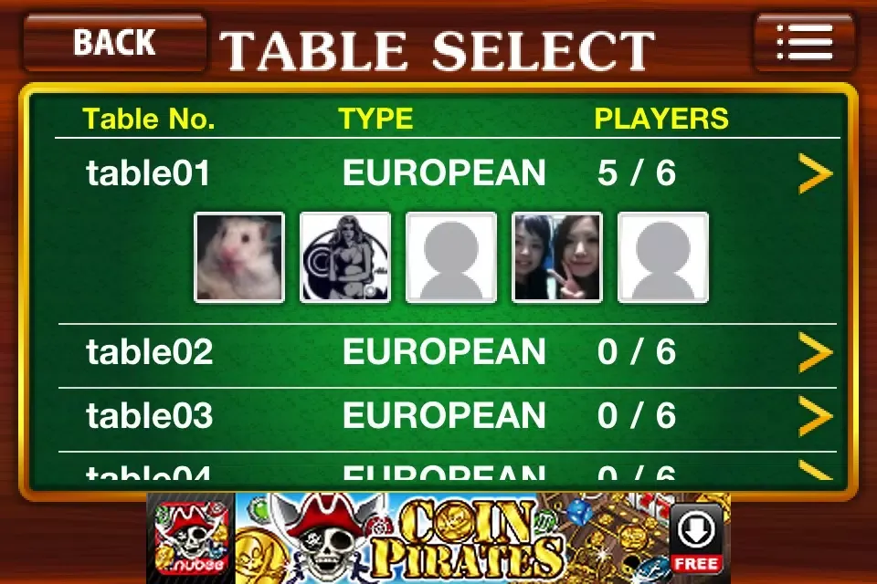 Tangkapan skrin THE ROULETTE