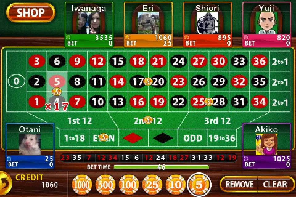 Tangkapan skrin THE ROULETTE