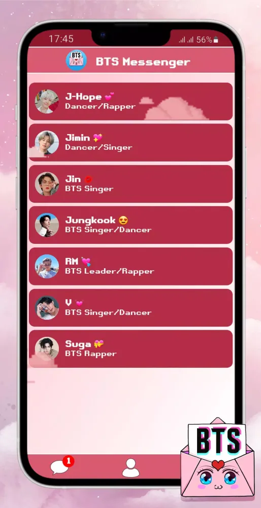 BTS Messenger : Chat Simulator應用截圖