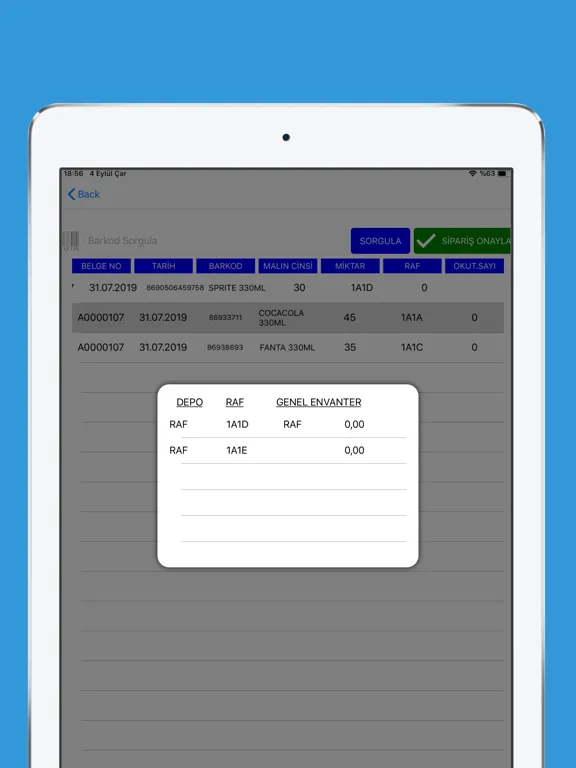 VegaOrderPool iPad  سکرین شاٹس