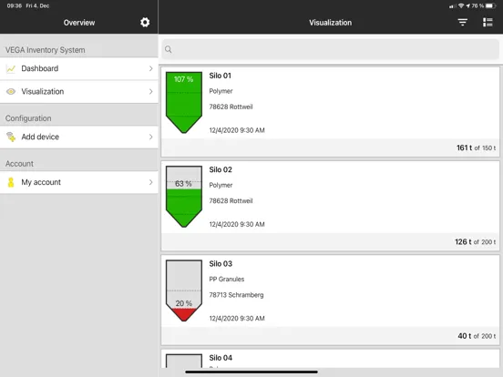 Скриншоты VEGA Inventory System iPad 