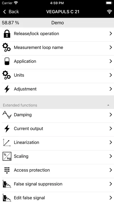 Capturas de tela do Wireless Device Configurator