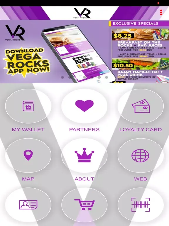 Ảnh chụp màn hình của VEGA ROCKS iPad 