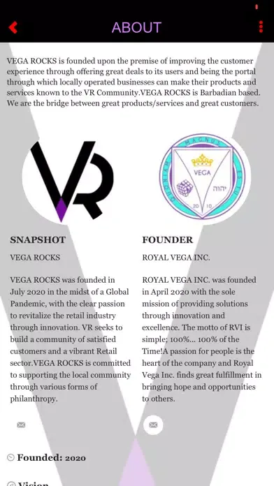 Ảnh chụp màn hình của VEGA ROCKS