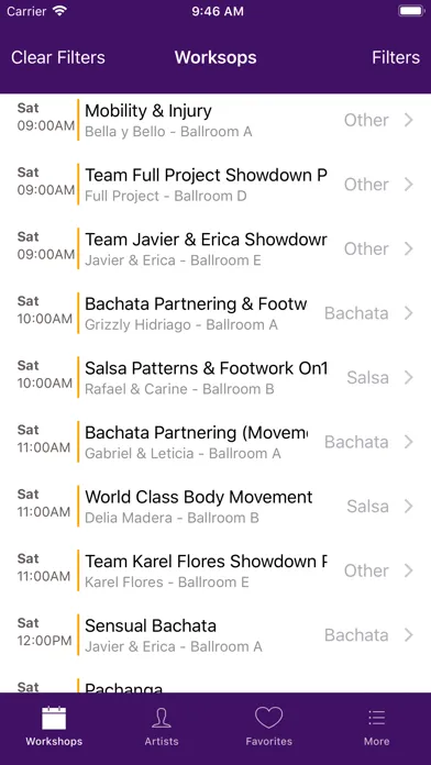 Capturas de tela do Las Vegas Salsa Congress