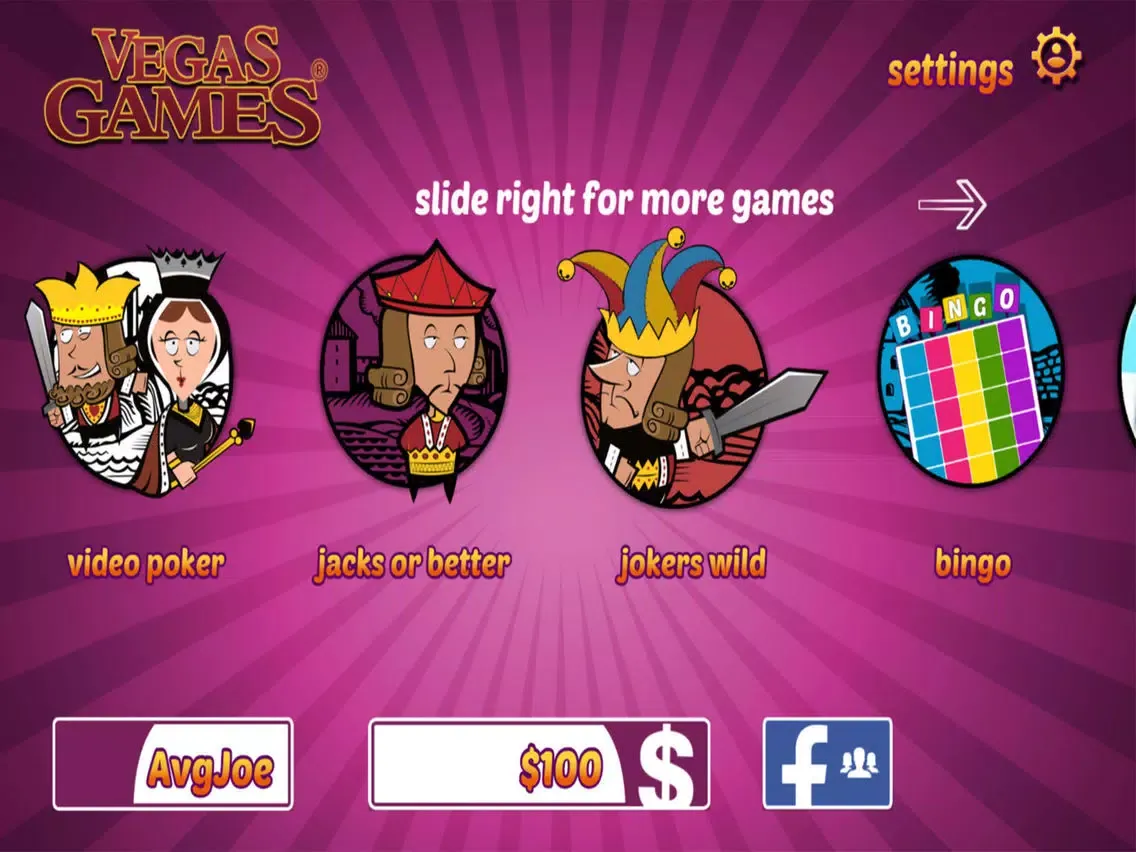 Tangkapan skrin Vegas Games Singleplayer iPad 