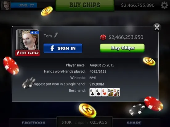 Spark Poker: Live Texas Holdem iPad  Screenshots