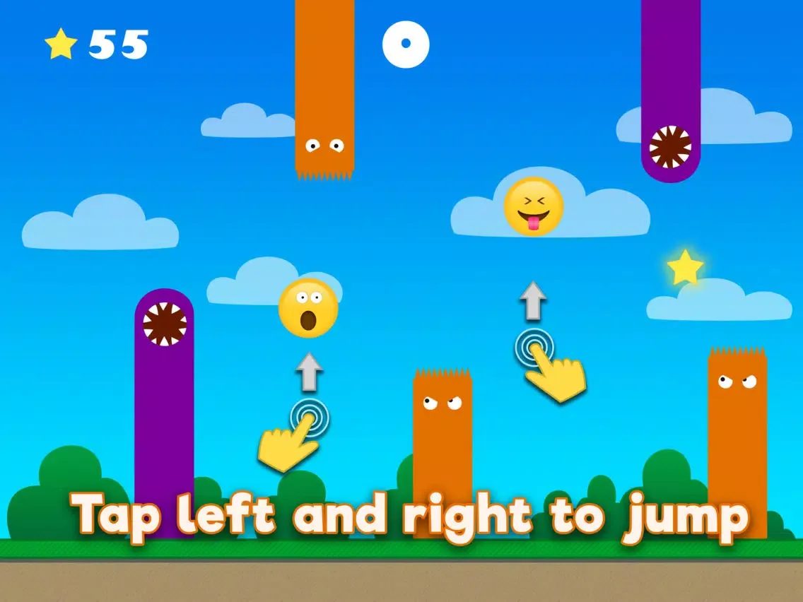 Flapmoji - Jumpy emoji twins iPad 應用截圖