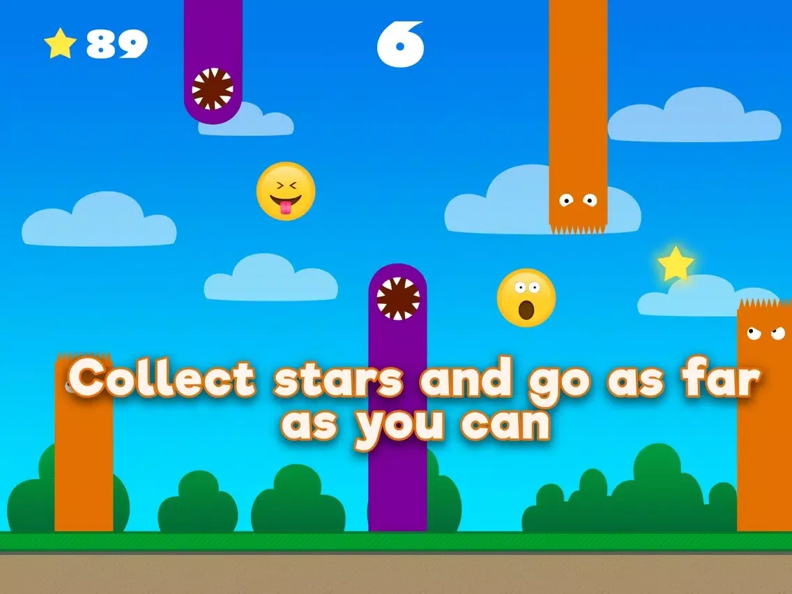 Flapmoji - Jumpy emoji twins iPad 應用截圖