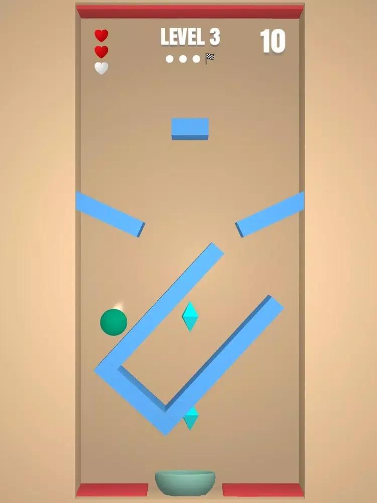 Tangkapan skrin Toss the Ball 3D iPad 
