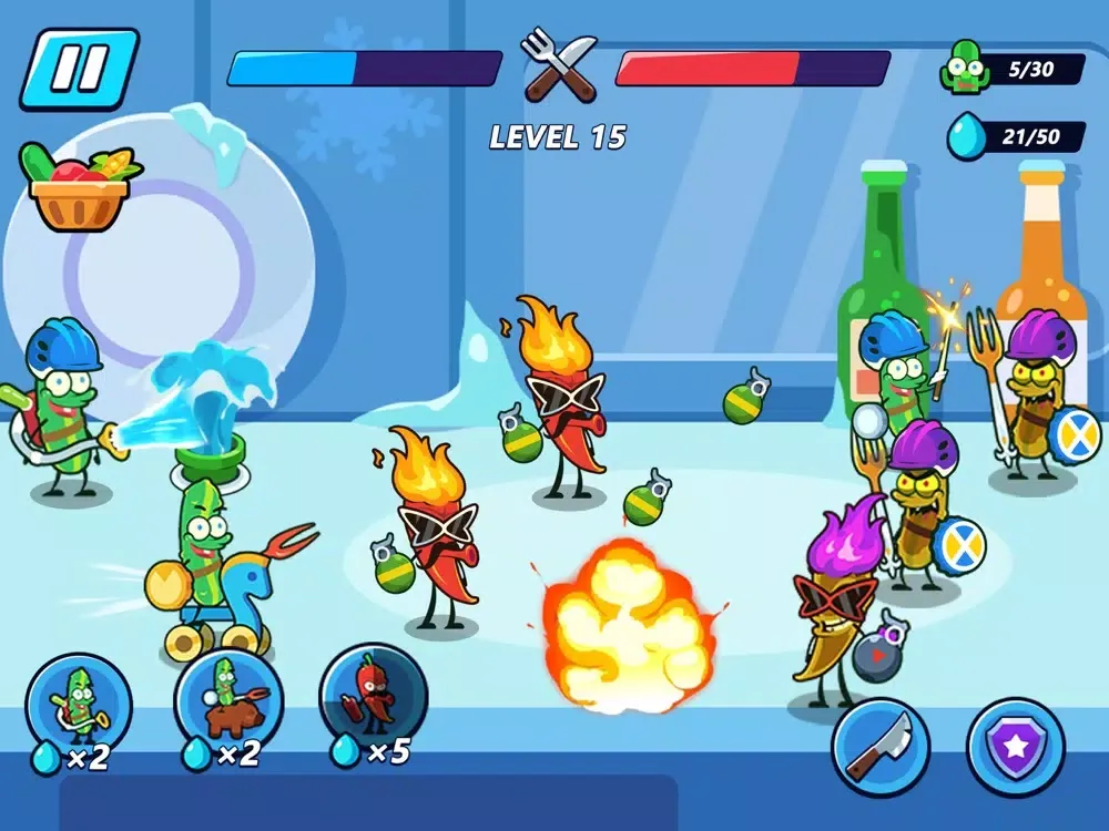 Скриншоты Vegetable War™ iPad 