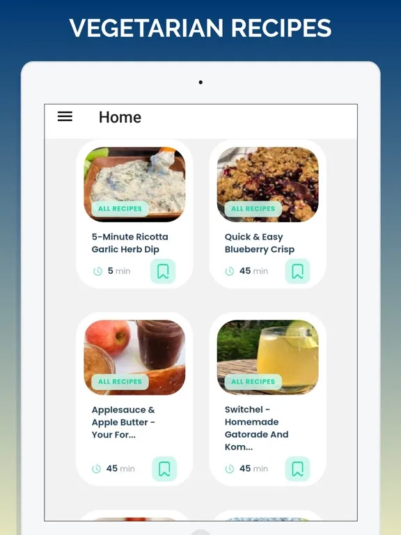 Vegetarian Recipes Healthy iPad  স্ক্রিনশট