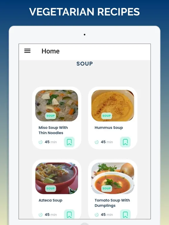 Vegetarian Recipes Healthy iPad  স্ক্রিনশট
