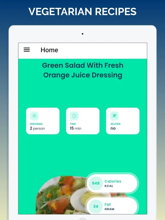 Vegetarian Recipes Healthy iPad  স্ক্রিনশট