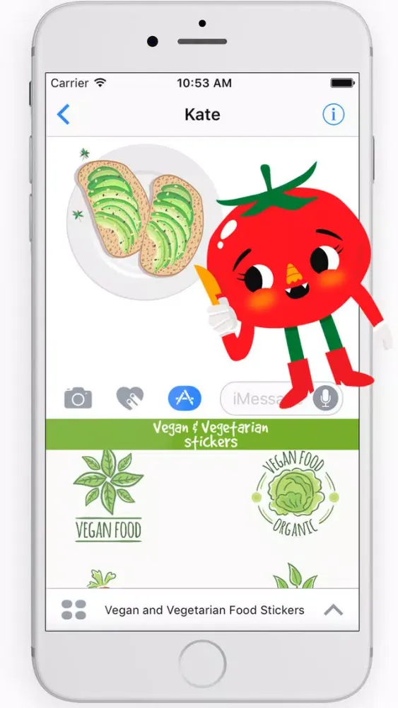Vegan Food Stickers and Vegetarian سکرین شاٹس