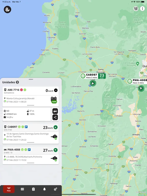 Capturas de tela do Vehicentro GPS iPad 