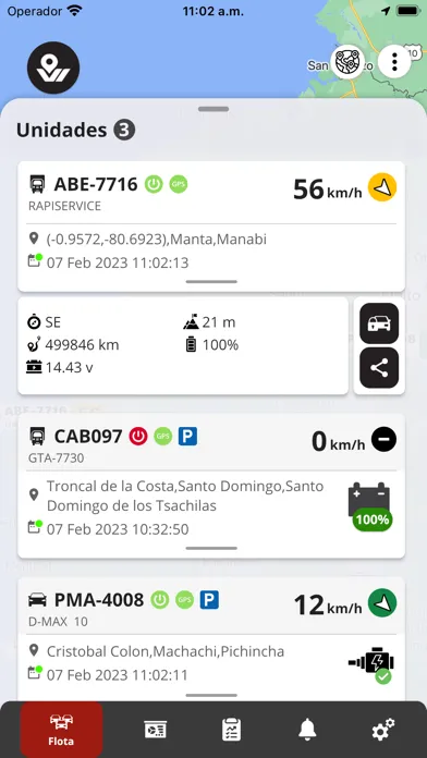 Capturas de tela do Vehicentro GPS