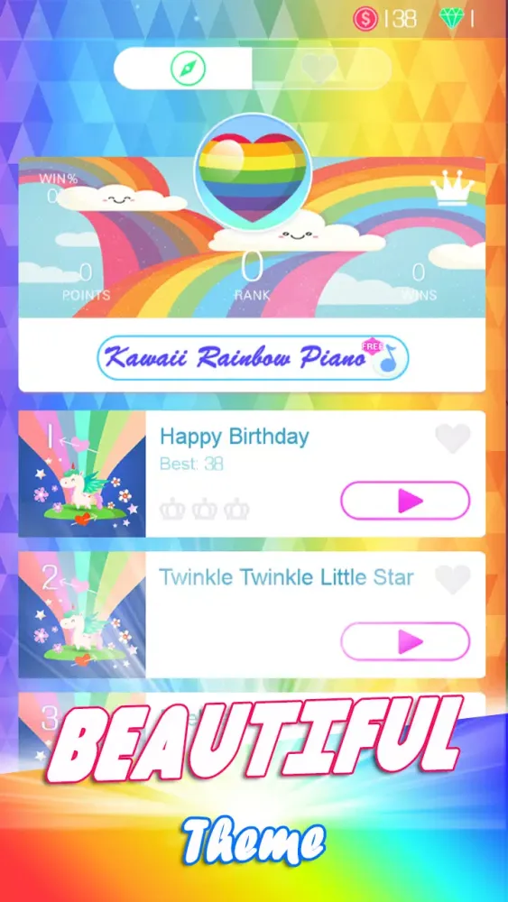 Cute Rainbow Piano Tiles Screenshots